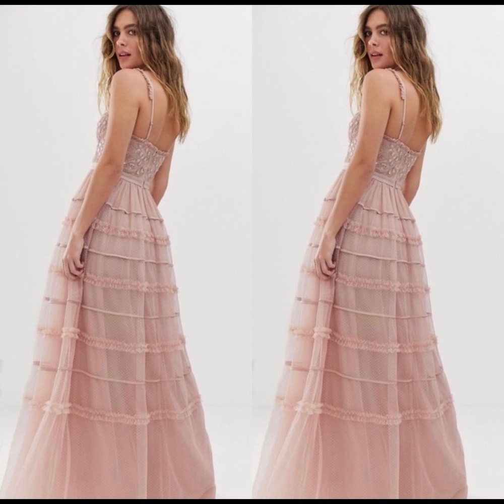 Pink Anthropologie Bohemian Prom Dress/Gown - Picture 3 of 7